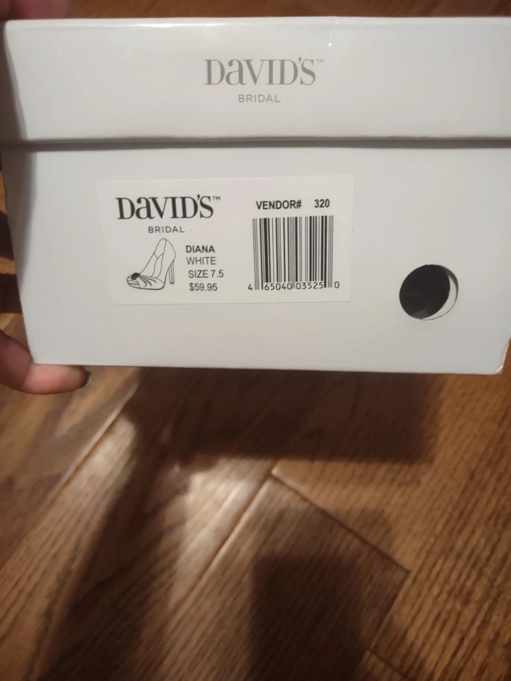 David's Bridal White Diana Bridal Heels
